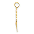 FJC Finejewelers 10k Yellow Gold Solid Polished Framed Gymnast Charm