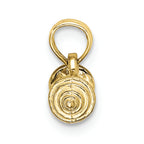 FJC Finejewelers 10k Yellow Gold 3d Barbell with Pointed Tips Charm