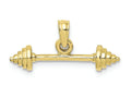 FJC Finejewelers 10k Yellow Gold 3d Barbell with Pointed Tips Charm