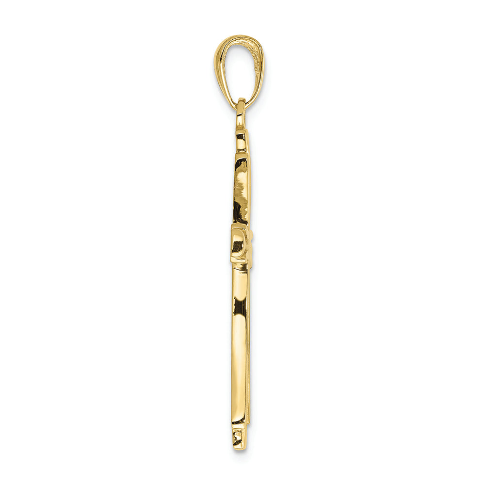 FJC Finejewelers 10k Yellow Gold Polished Solid Cross Charm