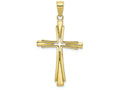 FJC Finejewelers 10k Yellow Gold Polished Solid Cross Charm