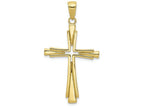 FJC Finejewelers 10k Yellow Gold Polished Solid Cross Charm