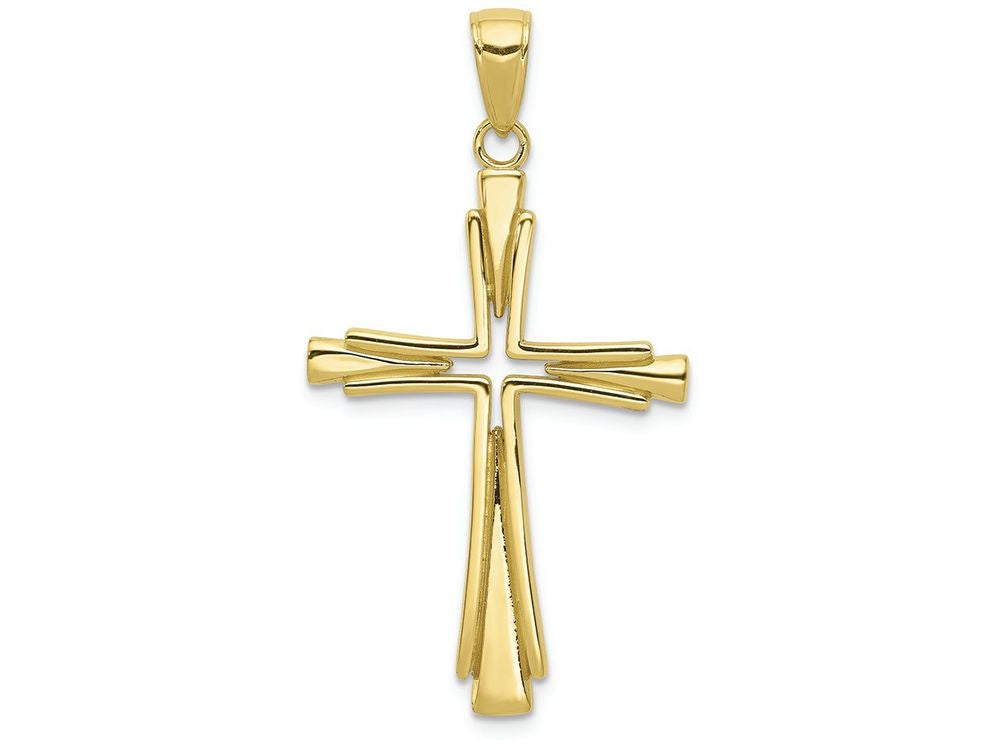 FJC Finejewelers 10k Yellow Gold Polished Solid Cross Charm