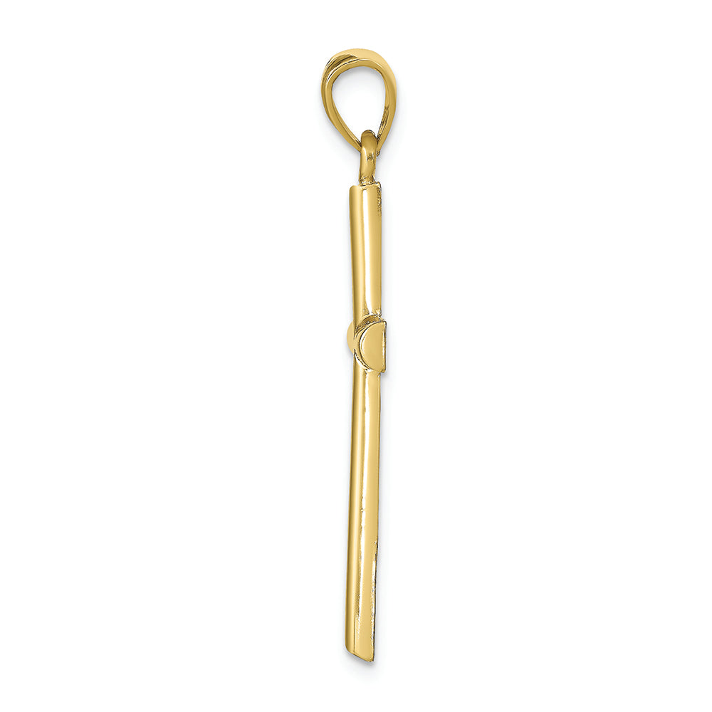 FJC Finejewelers 10k Yellow Gold Stick Style Cross with Beveled Front Charm