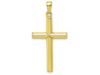 FJC Finejewelers 10k Yellow Gold Stick Style Cross with Beveled Front Charm