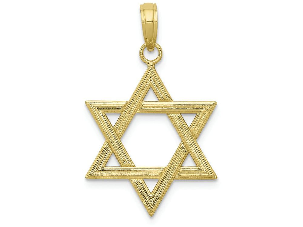 FJC Finejewelers 10k Yellow Gold Polished Star Of David Charm