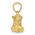 FJC Finejewelers 10k Yellow Gold 3d Locomotive Charm