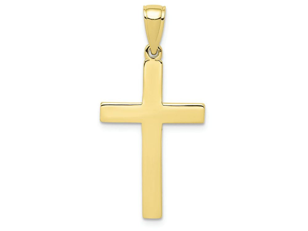 FJC Finejewelers 10k Yellow Gold Flat Cross with Square Tips Charm