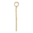 FJC Finejewelers 10k Yellow Gold Cross withcenter Outline Arrow Tips Charm