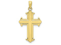 FJC Finejewelers 10k Yellow Gold Cross withcenter Outline Arrow Tips Charm