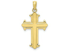 FJC Finejewelers 10k Yellow Gold Cross withcenter Outline Arrow Tips Charm