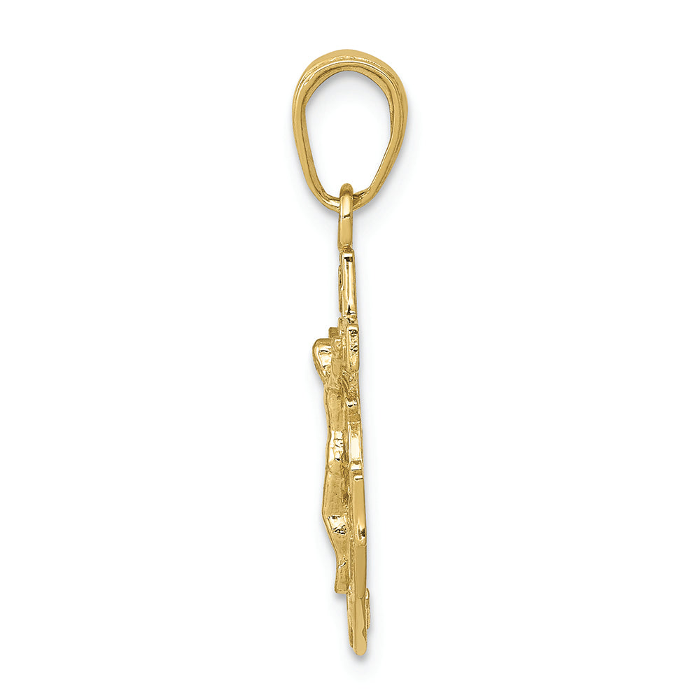 FJC Finejewelers 10k Yellow Gold Mariners Crucifix Charm