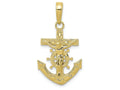 FJC Finejewelers 10k Yellow Gold Mariners Crucifix Charm
