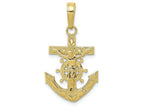 FJC Finejewelers 10k Yellow Gold Mariners Crucifix Charm