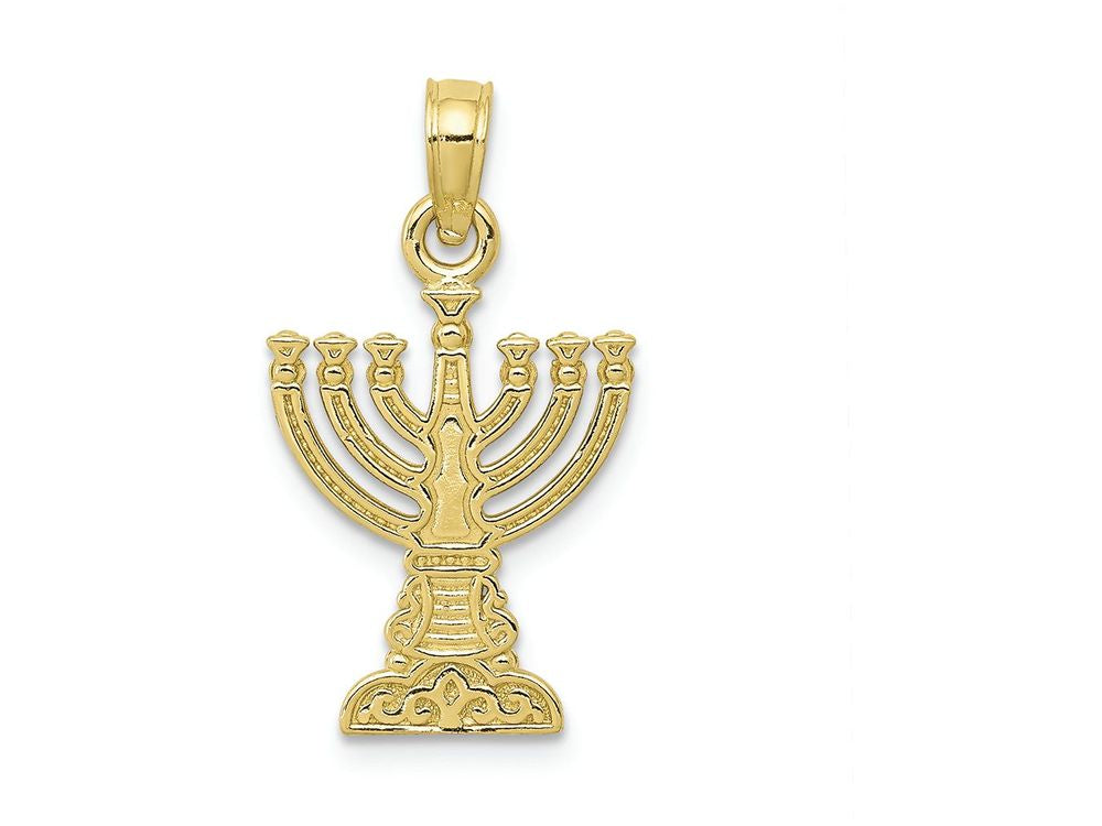 FJC Finejewelers 10k Yellow Gold Menorah Charm
