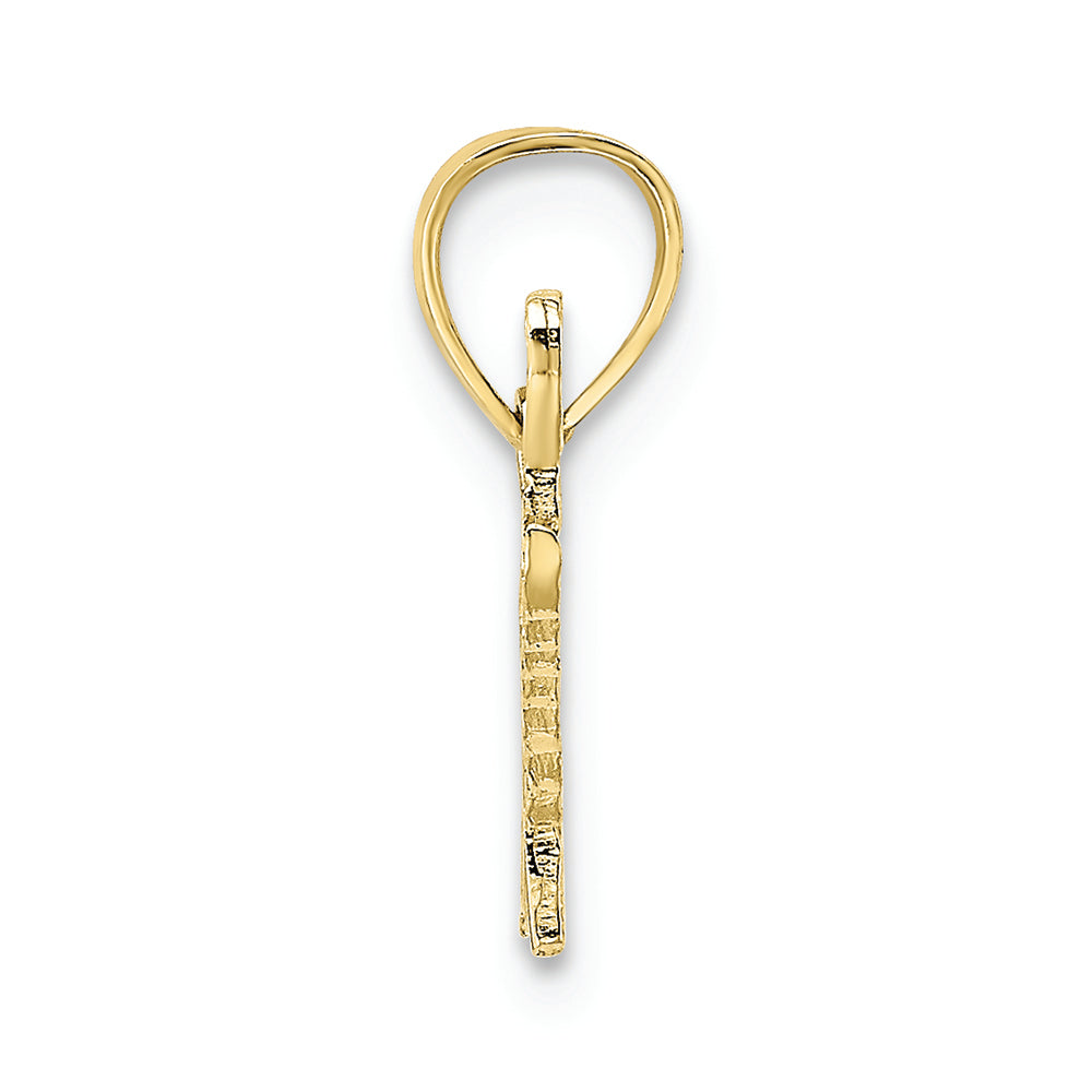FJC Finejewelers 10k Yellow Gold Polished Textured Special Charm
