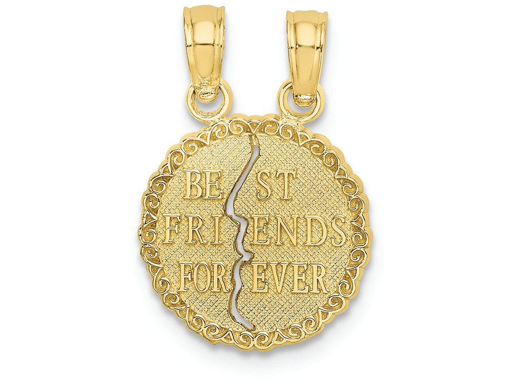 FJC Finejewelers 10k Yellow Gold Best Friends Forever Break Apart Charm