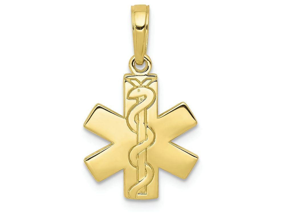 FJC Finejewelers 10k Yellow Gold Paramedic Emt Symbol Charm