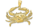 FJC Finejewelers 10k Yellow Gold Blue Crab Charm