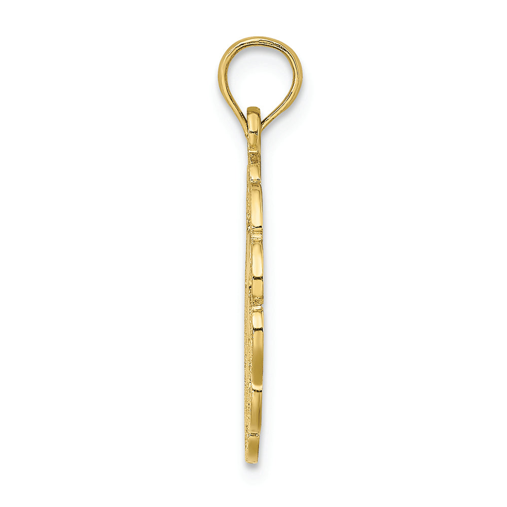 FJC Finejewelers 10k Yellow Gold Cut-out Jumping Dolphins Charm