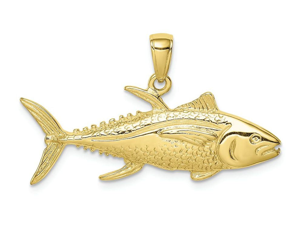 FJC Finejewelers 10k Yellow Gold Yellowfin Tuna Fish Charm