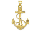 FJC Finejewelers 10k Yellow Gold  Anchor with Rope Charm