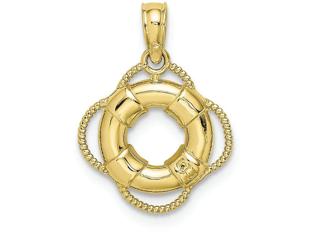FJC Finejewelers 10k Yellow Gold Lifesaver with O C P B - Charm