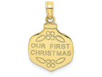 FJC Finejewelers 10k Yellow Gold Our First Christmas Ornament Charm