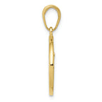 FJC Finejewelers 10k Yellow Gold Round Frame Yoga Om Symbol Charm