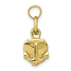 FJC Finejewelers 10k Yellow Gold 3d Faith  Hope Love(cross Anchor Heart) Moveable Charm