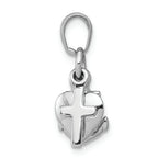 FJC Finejewelers 10k White Gold 3d Faith  Hope Love (cross Anchor Heart) Mini Charm