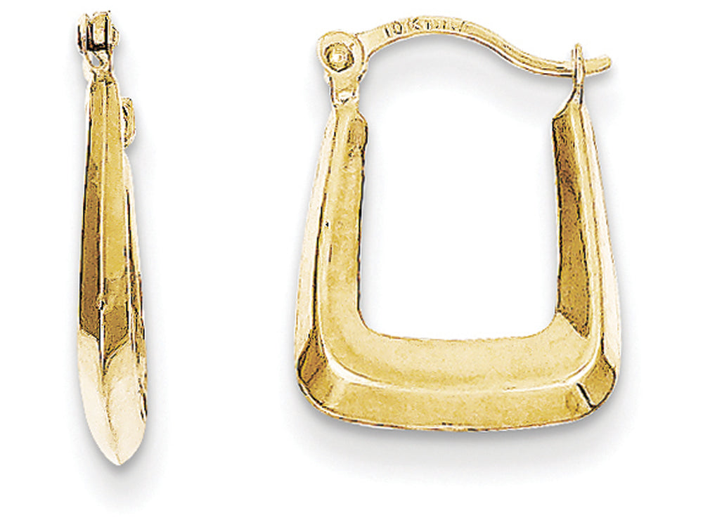 FJC Finejewelers 10k Hollow Squared Hollow Hoop Earrings
