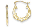 FJC Finejewelers 10k Dolphin Heart Hollow Hoop Earrings