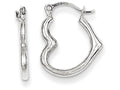 FJC Finejewelers 10k White Gold Hollow Heart Shaped Hoop Earrings