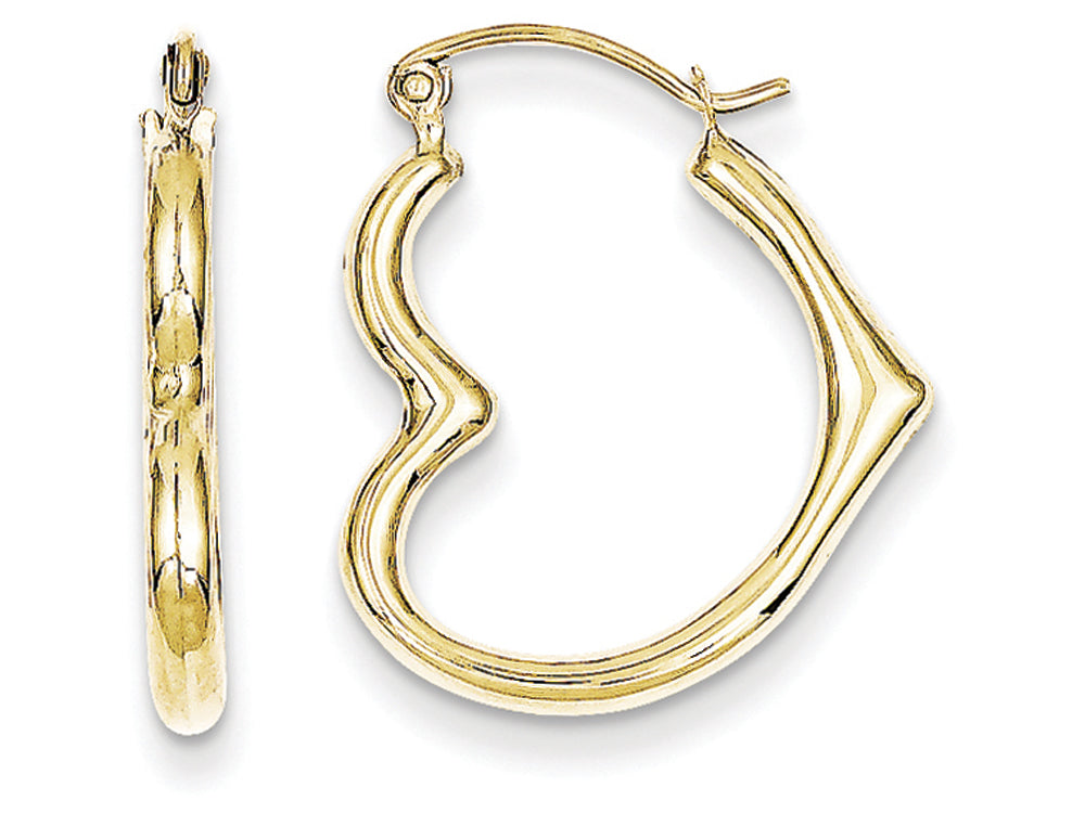 FJC Finejewelers 10k Hollow Heart Shape Hollow Hoop Earrings