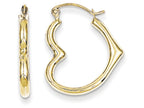 FJC Finejewelers 10k Hollow Heart Shape Hollow Hoop Earrings