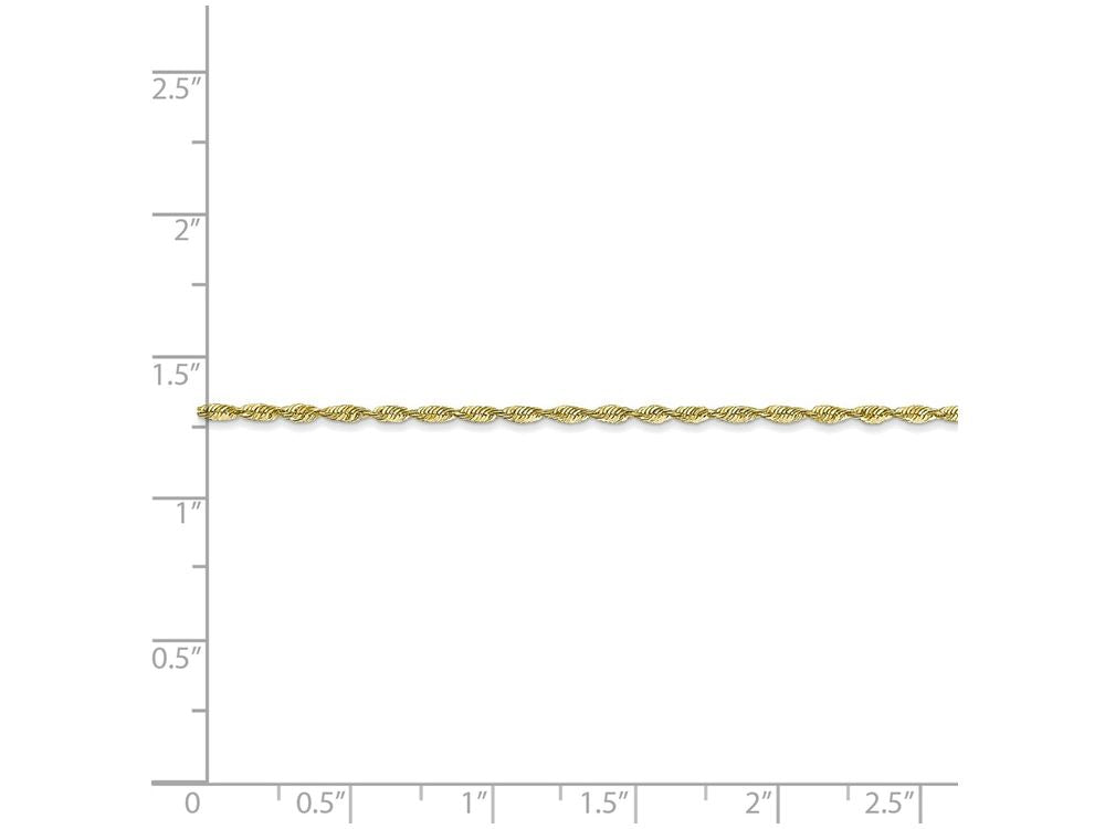 FJC Finejewelers 16 Inch 10k 1.5mm bright-cut Extra-lite Rope Chain Necklace