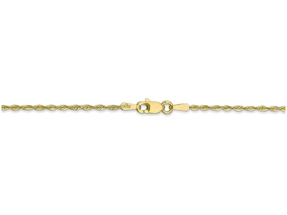 FJC Finejewelers 8 Inch 10k 1.5mm bright-cut Extra-lite Rope Chain Bracelet