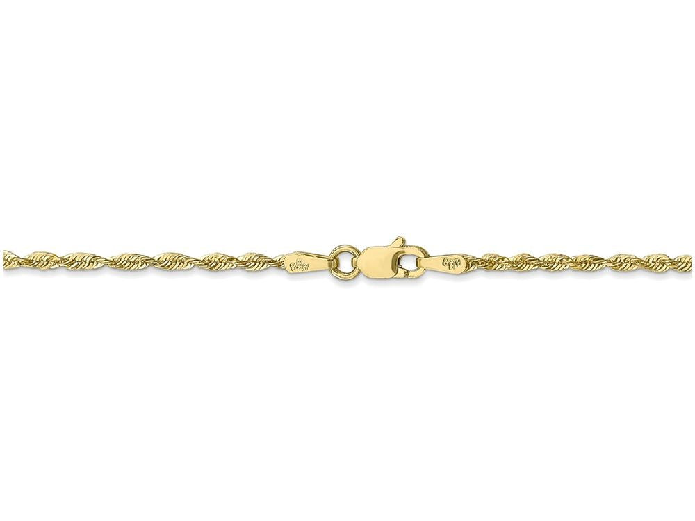 FJC Finejewelers 16 Inch 10k 1.8mm bright-cut Extra-lite Rope Chain Necklace