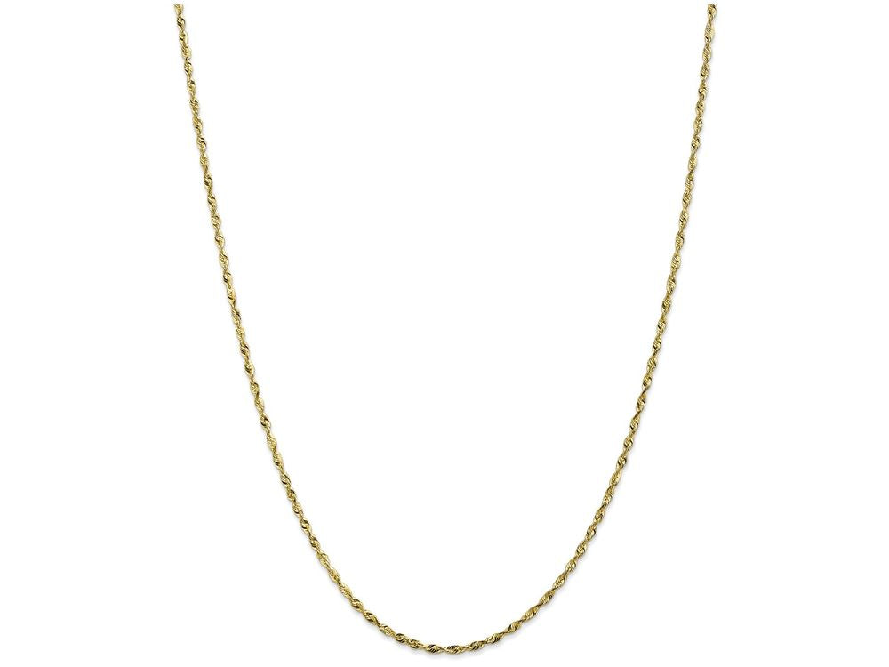 FJC Finejewelers 7 Inch 10k 1.8mm bright-cut Extra-lite Rope Chain Bracelet