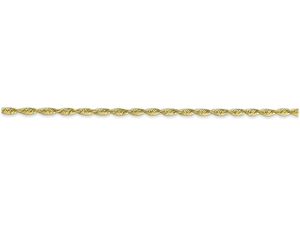 FJC Finejewelers 8 Inch 10k 1.8mm bright-cut Extra-lite Rope Chain Bracelet