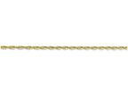 FJC Finejewelers 9 Inch 10k 1.8mm bright-cut Extra-lite Rope Chain Ankle Bracelet