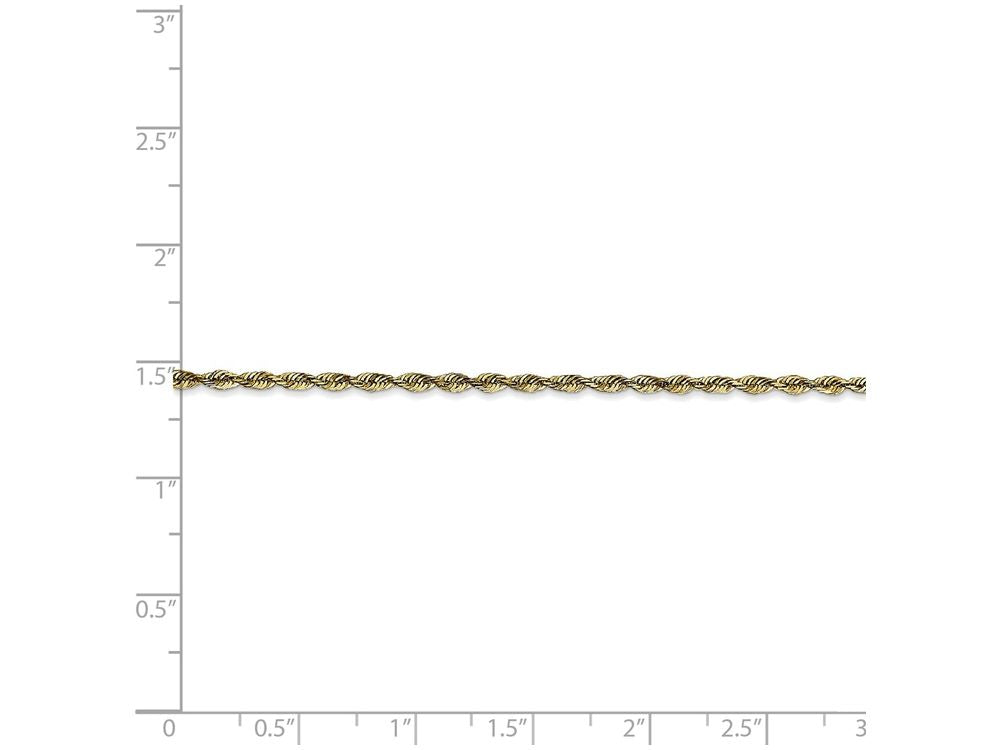 FJC Finejewelers 16 Inch 10k 2.0mm bright-cut Extra-lite Rope Chain Necklace