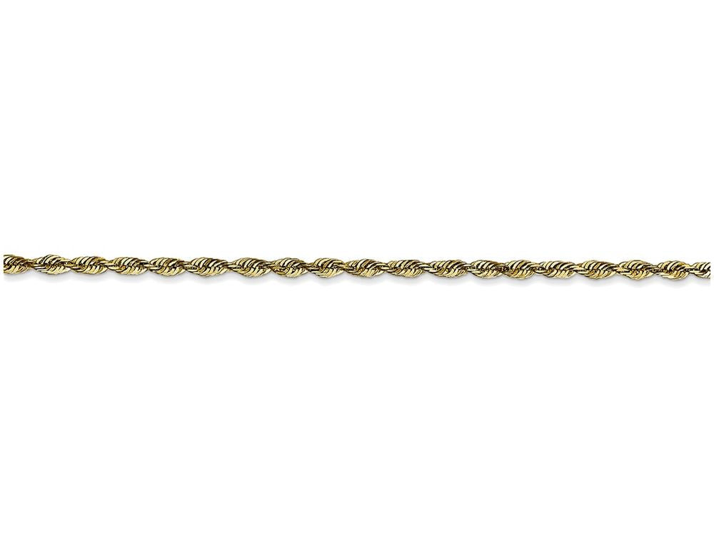 FJC Finejewelers 18 Inch 10k 2.0mm bright-cut Extra-lite Rope Chain Necklace