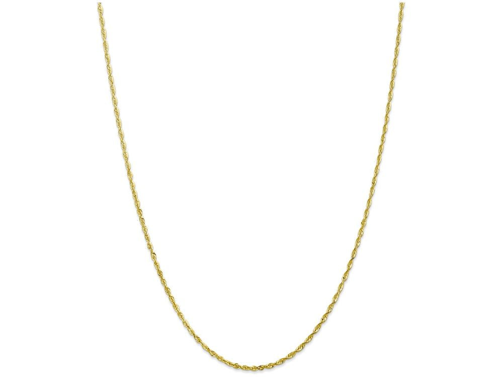 FJC Finejewelers 7 Inch 10k 2.0mm bright-cut Extra-lite Rope Chain Bracelet