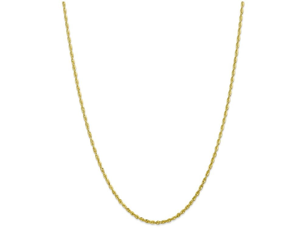 FJC Finejewelers 7 Inch 10k 2.25mm bright-cut Extra-lite Rope Chain Bracelet