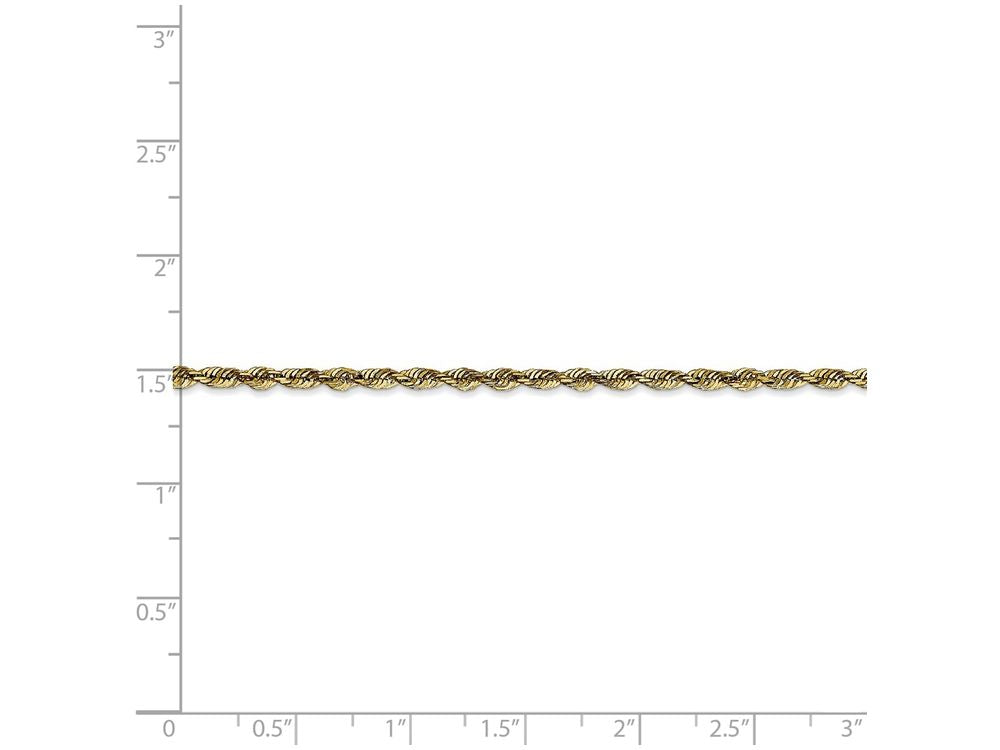 FJC Finejewelers 24 Inch 10k 2.55mm bright-cut Extra-lite Rope Chain Necklace