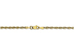 FJC Finejewelers 7 Inch 10k 2.55mm bright-cut Extra-lite Rope Chain Bracelet