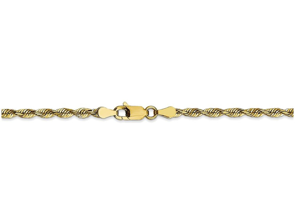 FJC Finejewelers 18 Inch 10k 2.75mm bright-cut Extra-lite Rope Chain Necklace