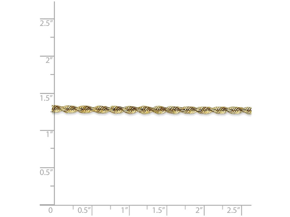 FJC Finejewelers 24 Inch 10k 2.75mm bright-cut Extra-lite Rope Chain Necklace